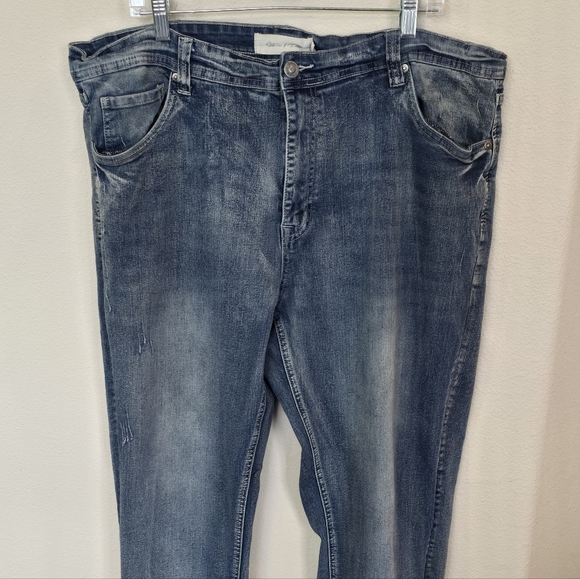 Stitches and Rivets High Rise Blue Denim Straightleg Jeans Mens Plus  40 x 32 - Picture 14 of 14